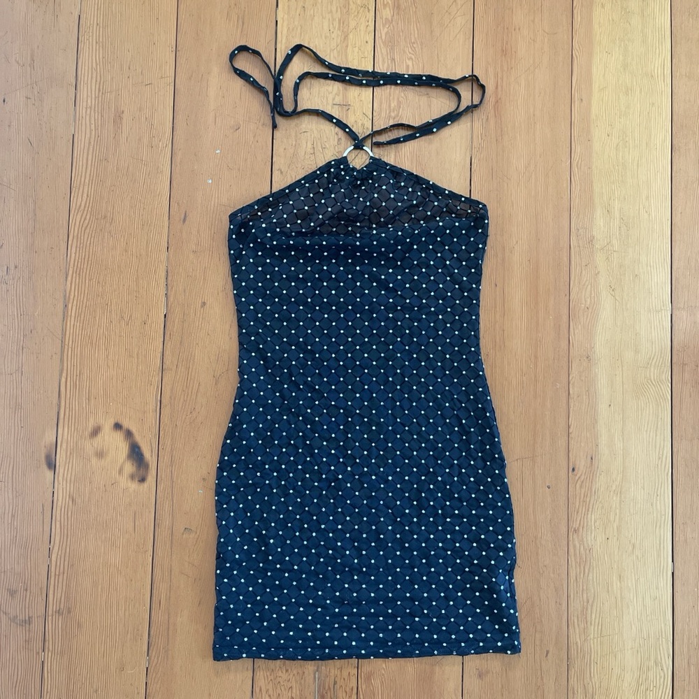 Sheer diamond party dress